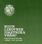 Каталог изложбе КЛУВ-а из '75.