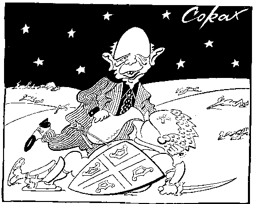 CORAX karikatura