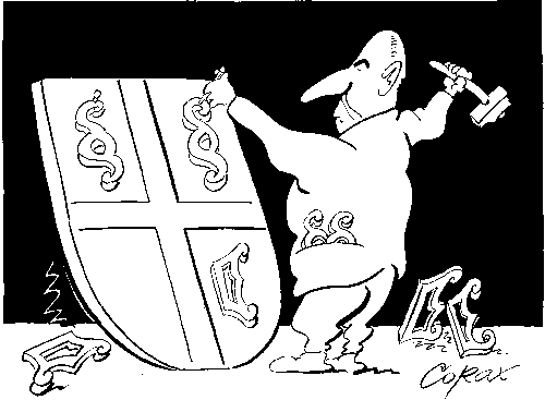 CORAX karikatura