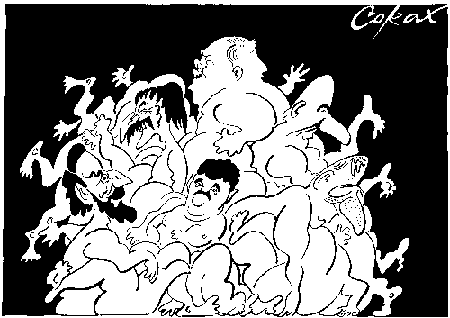 CORAX karikatura