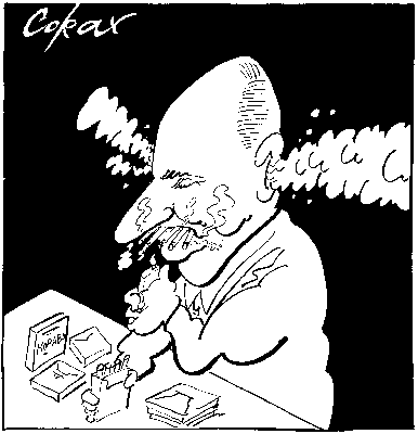 CORAX karikatura