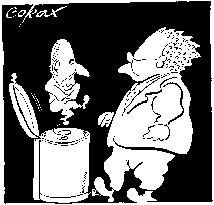 CORAX karikatura