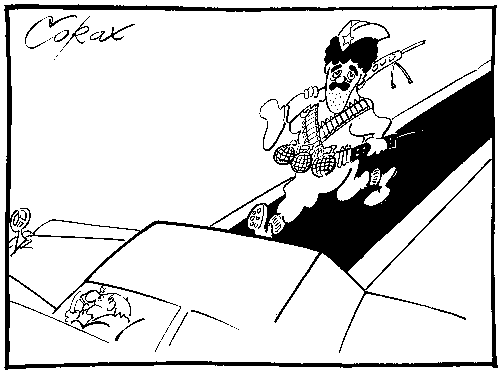 CORAX karikatura