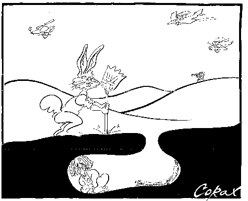 CORAX karikatura