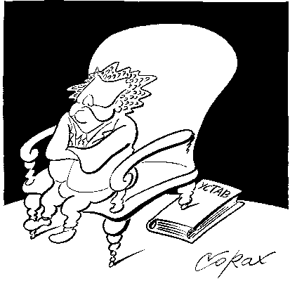 CORAX karikatura