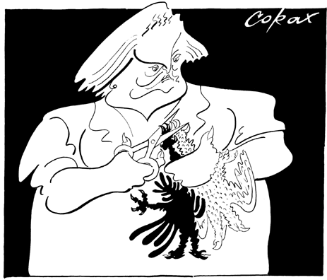 CORAX karikatura