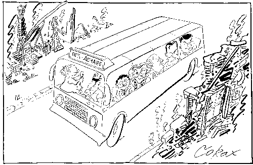 CORAX karikatura