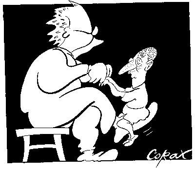 CORAX karikatura