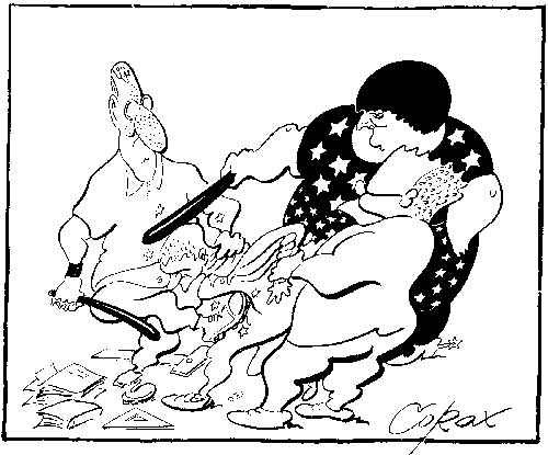 CORAX karikatura