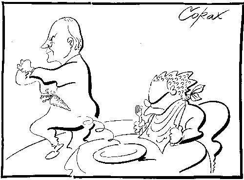 CORAX karikatura