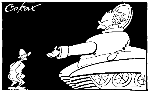 CORAX karikatura