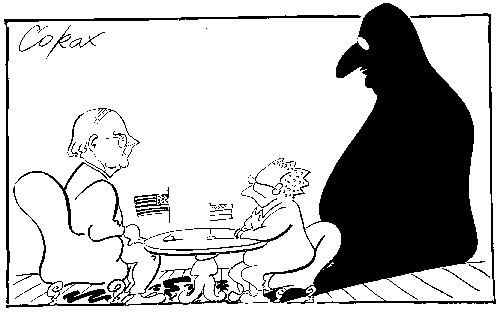 CORAX karikatura