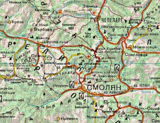 Turisticka karta okoline Smoljana